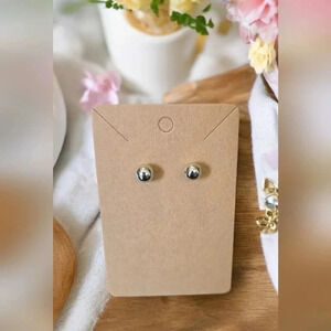 Silver Plated Ball Stud Earrings